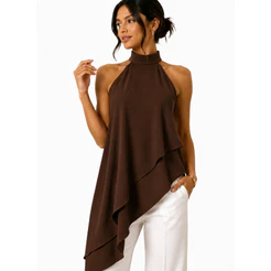 Blusa Feminina Gola Alta Moderna