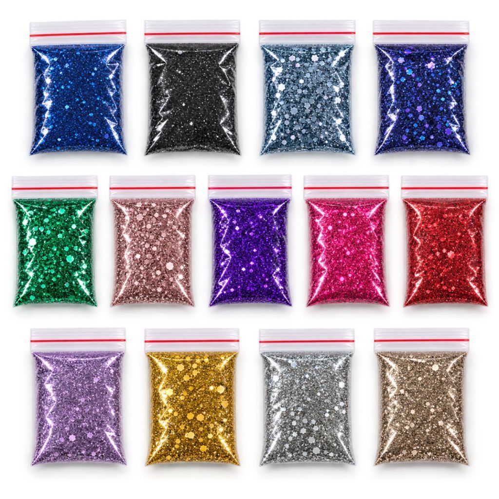 Kit 130g Glitter Flocado Decoração Unha Resina Artesanato Nail