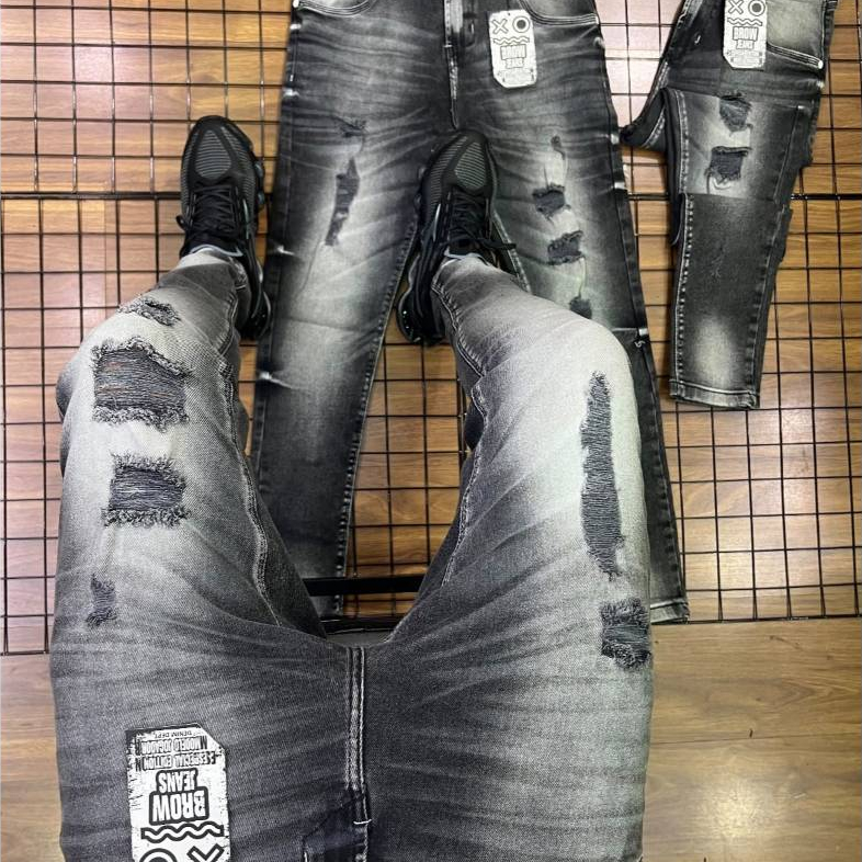 Calça Jeans Masculina Skinny Modelo Jogador — imagem 2 de 2