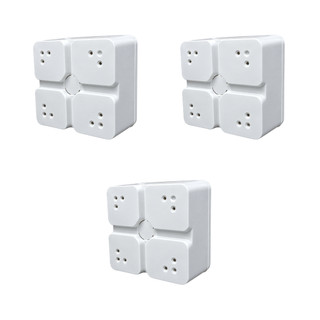 Kit 3 Caixa Plastica Organizadora Resistente  Camera Cftv - Branco Uso Interno e Externo