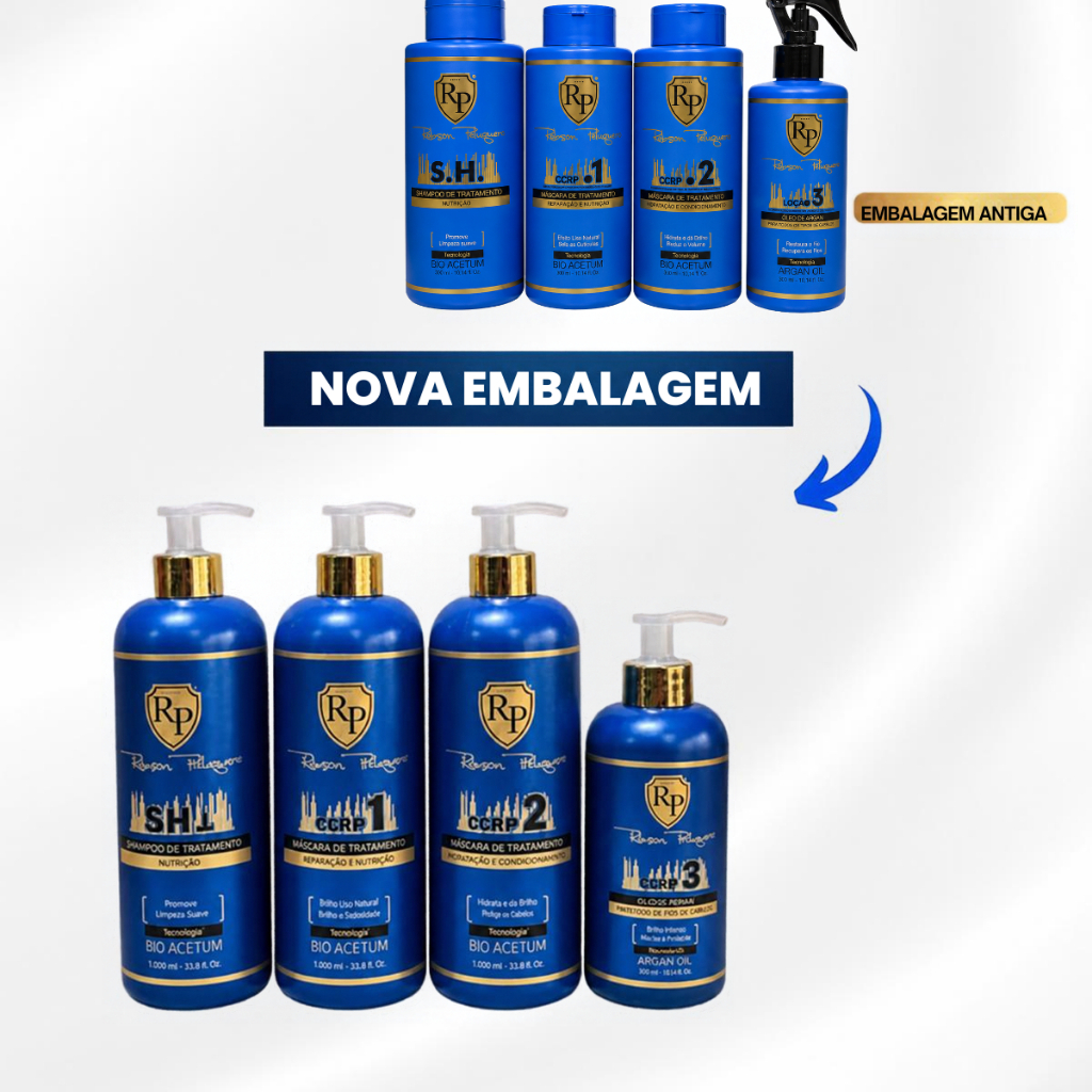 Kit Ccrp Anti Emborrachamento 4 Passos Robson Peluquero Nova Embalagem