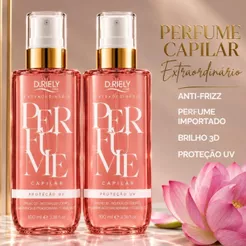 Perfume Capilar P/ Cabelo Feminino C/ Brilho Anti Frizz Proteção UV D.Riely Hair Body Splash Capilar