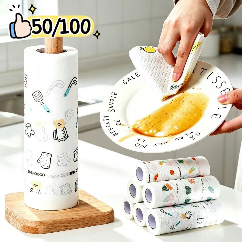 50/100 Rolo Panos De Limpeza Aço Malha Panela Fogão Toalha Louça Tira Gordura Reutilizável
