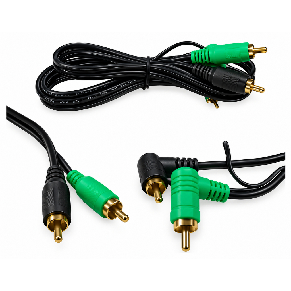 Cabo Rca Conector L 1 Metro 4mm Tech One Preto — imagem 2 de 2