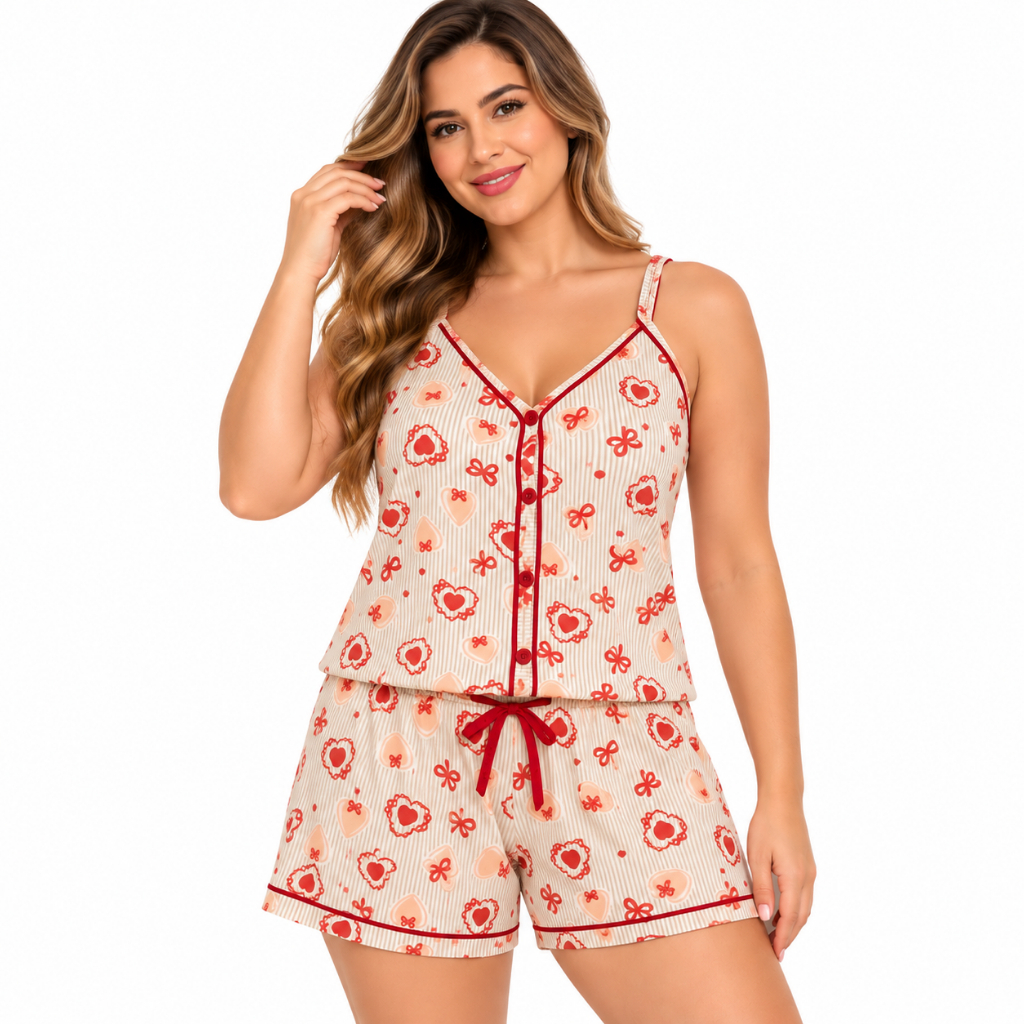 Pijama Feminino Americano Blogueirinha Com Botões Amamentação Super Confortável Promoção