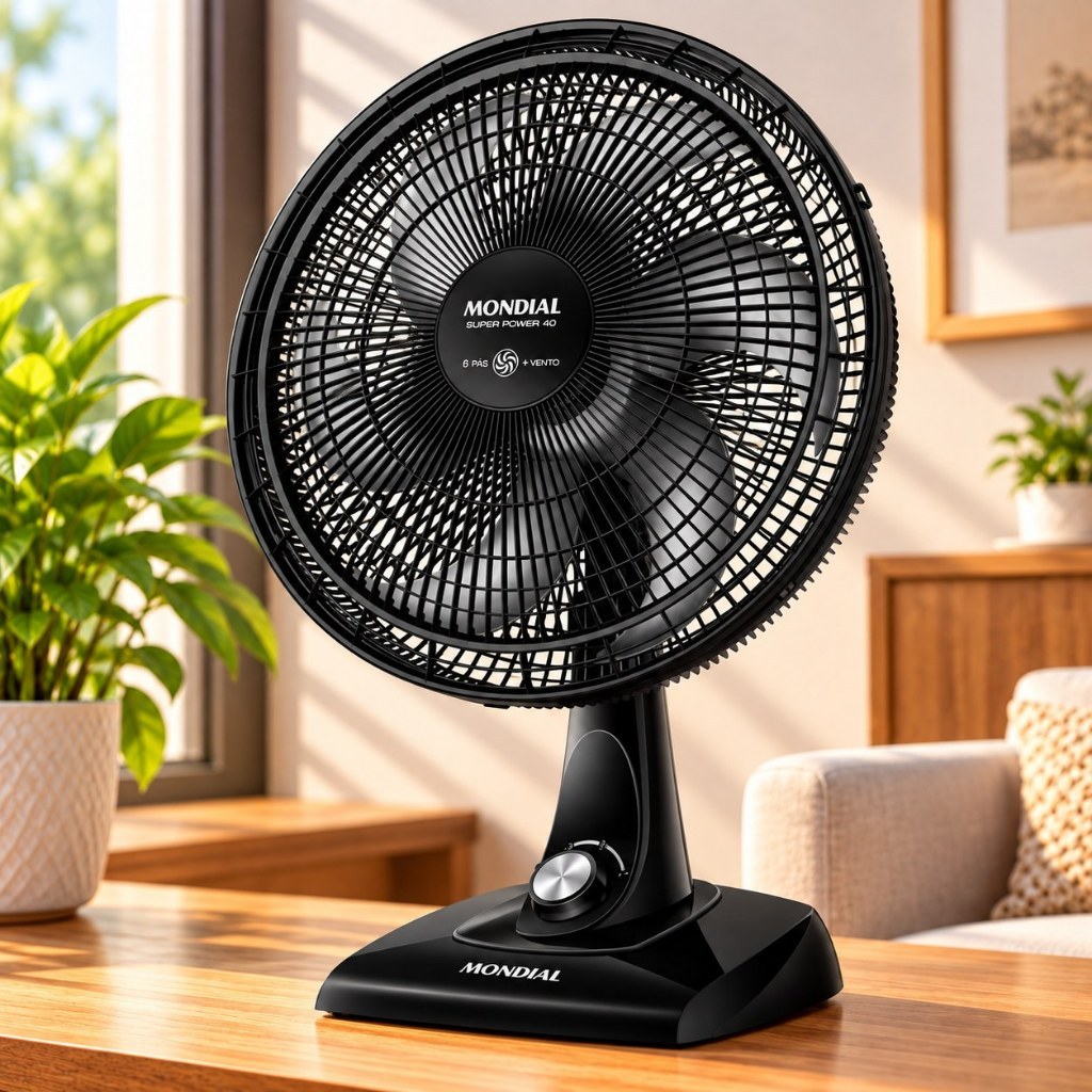Ventilador de Mesa Mondial Super Power VSP-40-B 40cm 6 Pás 140W 127V
