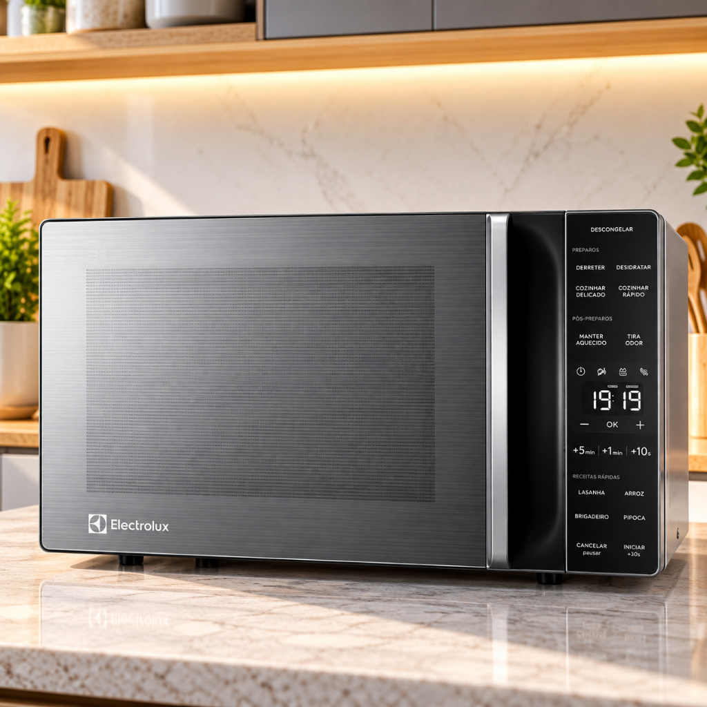 Micro-ondas Electrolux 23L cor Inox Efficient com Descongelamento Assistido (ME23S)