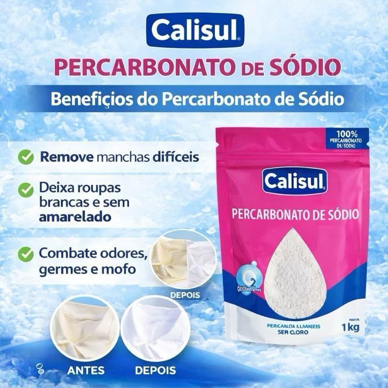 Calisul Percarbonato de Sódio 2Kg 100% Puro — imagem 2 de 2