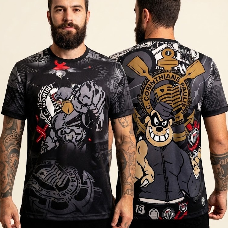 Camisa Gaviões da Fiel Dourada Nova Torcedor