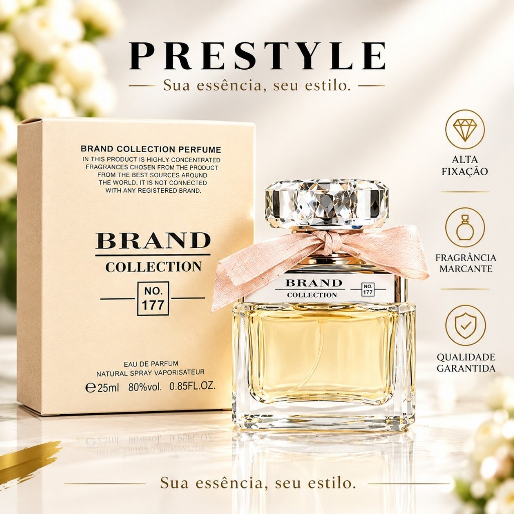 Perfume Dream | Brand Collection N.177 Feminino 25ml EDP Alta Fixação Marcante e Sofisticado