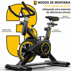 Bicicleta Ergometrica Profissional Bike Spinning 8kg Inercia Bicicleta Fitness Com Balança E Caneleira 120kg