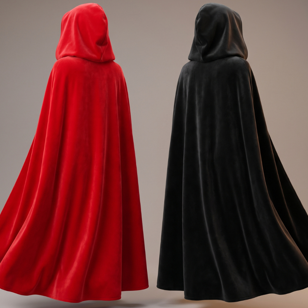 Capa De LUXO Halloween Adulto Luxo com Capuz Bruxa Vampiro Drácula Fantasia Tecido De Veludo Qualidade PREMIUM