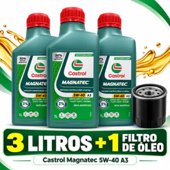 KIT TROCA DE ÓLEO KWID 2018>2021 1.0 + FILTRO 5W40 CASTROL