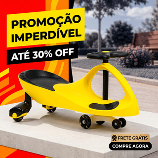 Carrinho de Rolimã Infantil Super Car - Amarela