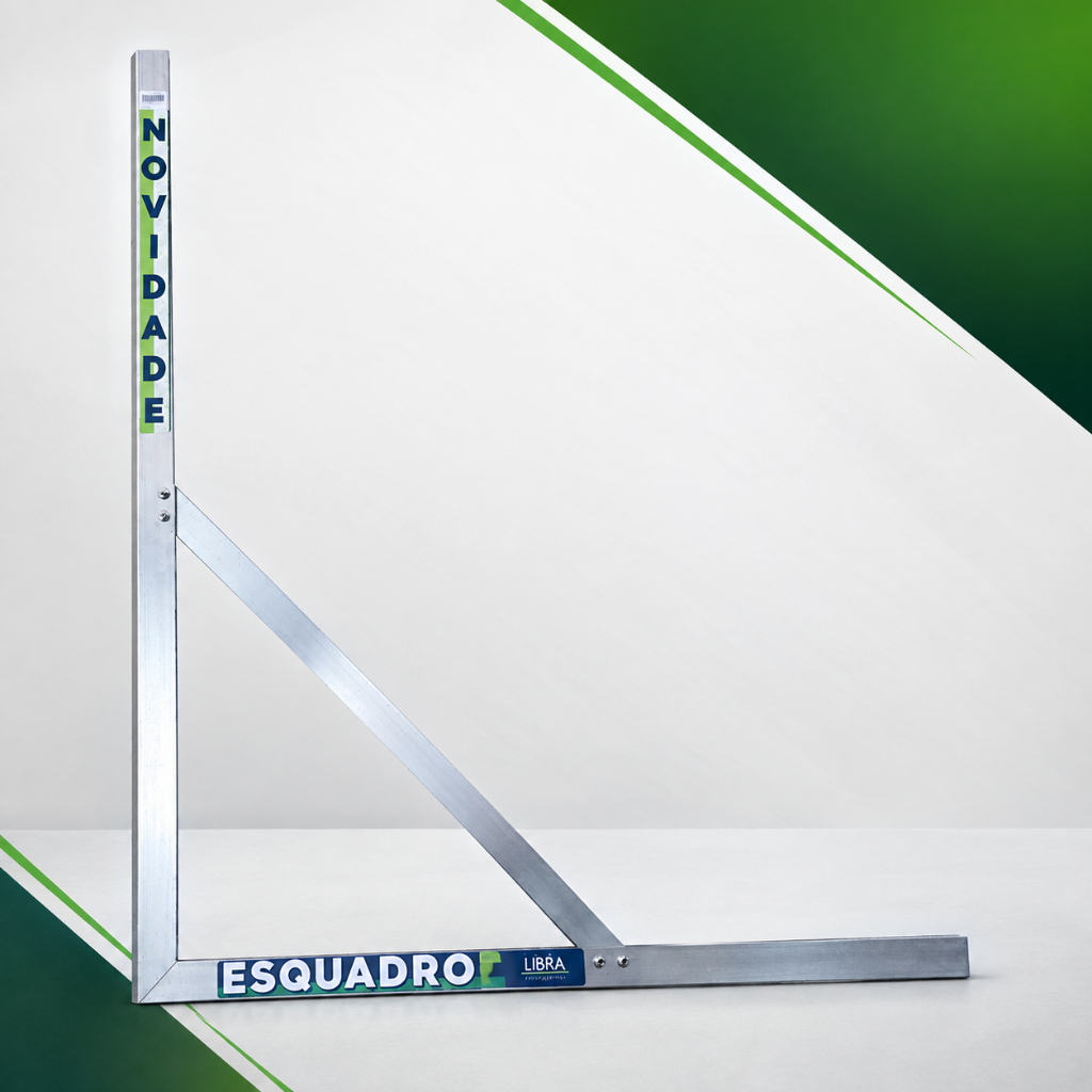 Esquadro 80x60 cm Eco Alumínio Perfil L 1 Pol 1,6 mm Rebitado