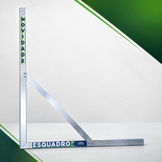 Esquadro 80x60 cm Eco Alumínio Perfil L 1 Pol 1,6 mm Rebitado