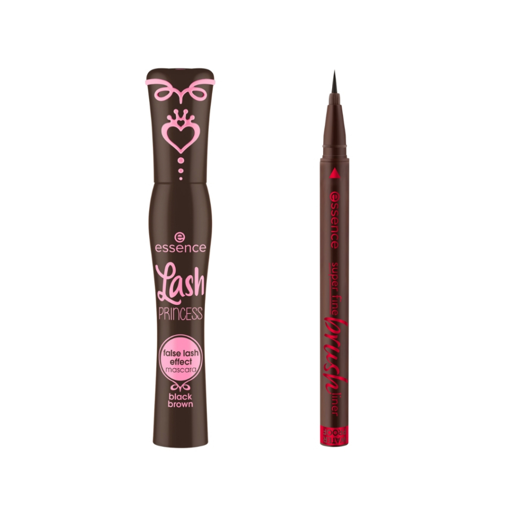 KIT Lash Princess marrom + Delineador à prova d´água Super Fine 02 essence