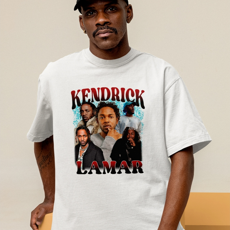 Camiseta Unissex Oversized Kendrick Lamar Estilo Hip Hop Streetwear Design Exclusivo Conforto Máximo