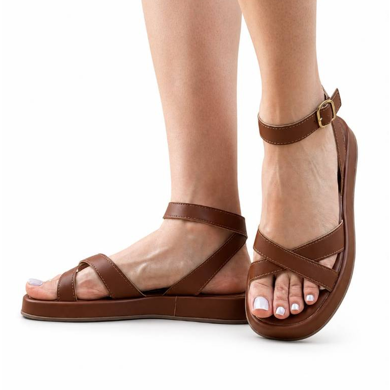 Sandalia feminina flatform sola baixa Confortavel Antiderrapante Moda Lançamento