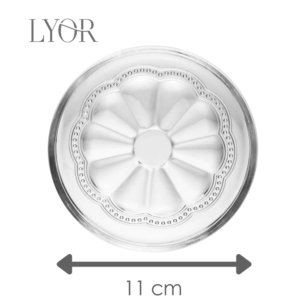Prato Decorativo Belle Epoque 11cm Cristal Ecológico Lyor Doces Bombons Petiscos Mesa Posta Bandeja Aparador Elegante · foto 2