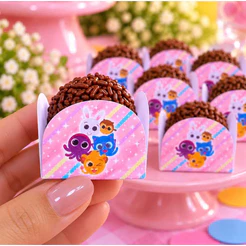 Forminha Bolofofos Docinho Menina Rosa Festa Infantil Decoração Mesa