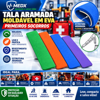 Tala Aramada Moldável em EVA para Primeiros Socorros