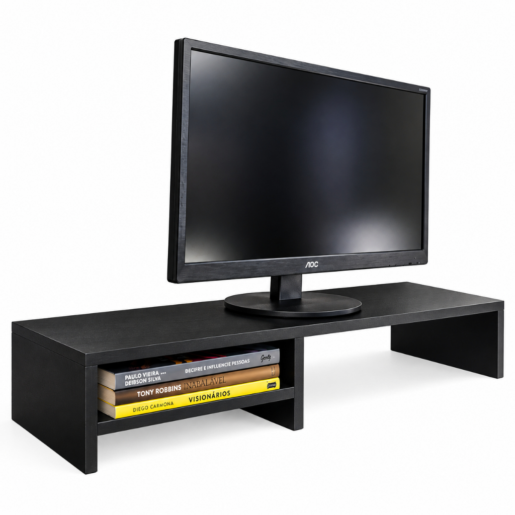 Suporte Para Dois Monitores Mesa Elevada Setup Gamer 90cm