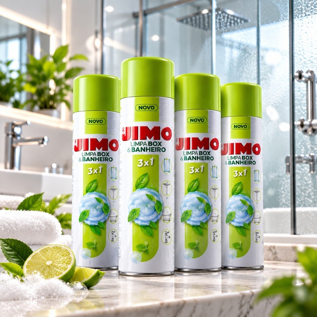 Limpa BOX e BANHEIRO Spray JIMO 400ml Limpeza Profunda