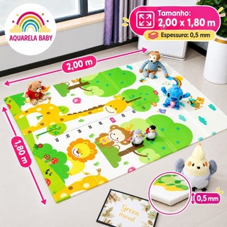 Tapete de Atividade Dupla Face 120x180 e Tapete G 2,00 X 1,80M X 0,5MM Infantil Emborrach…