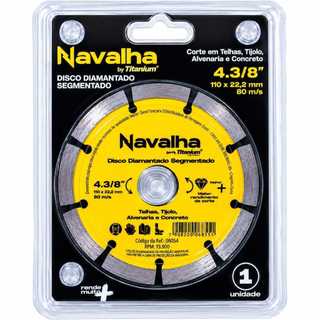 Disco de Corte Diamantado Segmentado Navalha Titanium para Alvenaria 4.3/8
