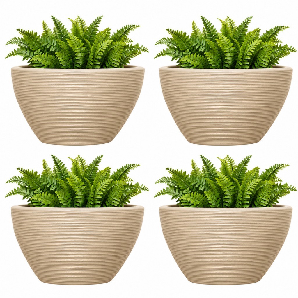 Kit Com 4 Vaso de Parede Meia Lua Grande Jardim Vertical e Horta Polietileno