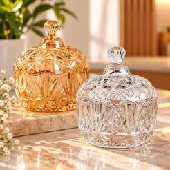 potiche de vidro 250ml âmbar e transparente presente lembrancinha decoração para doces chocolate