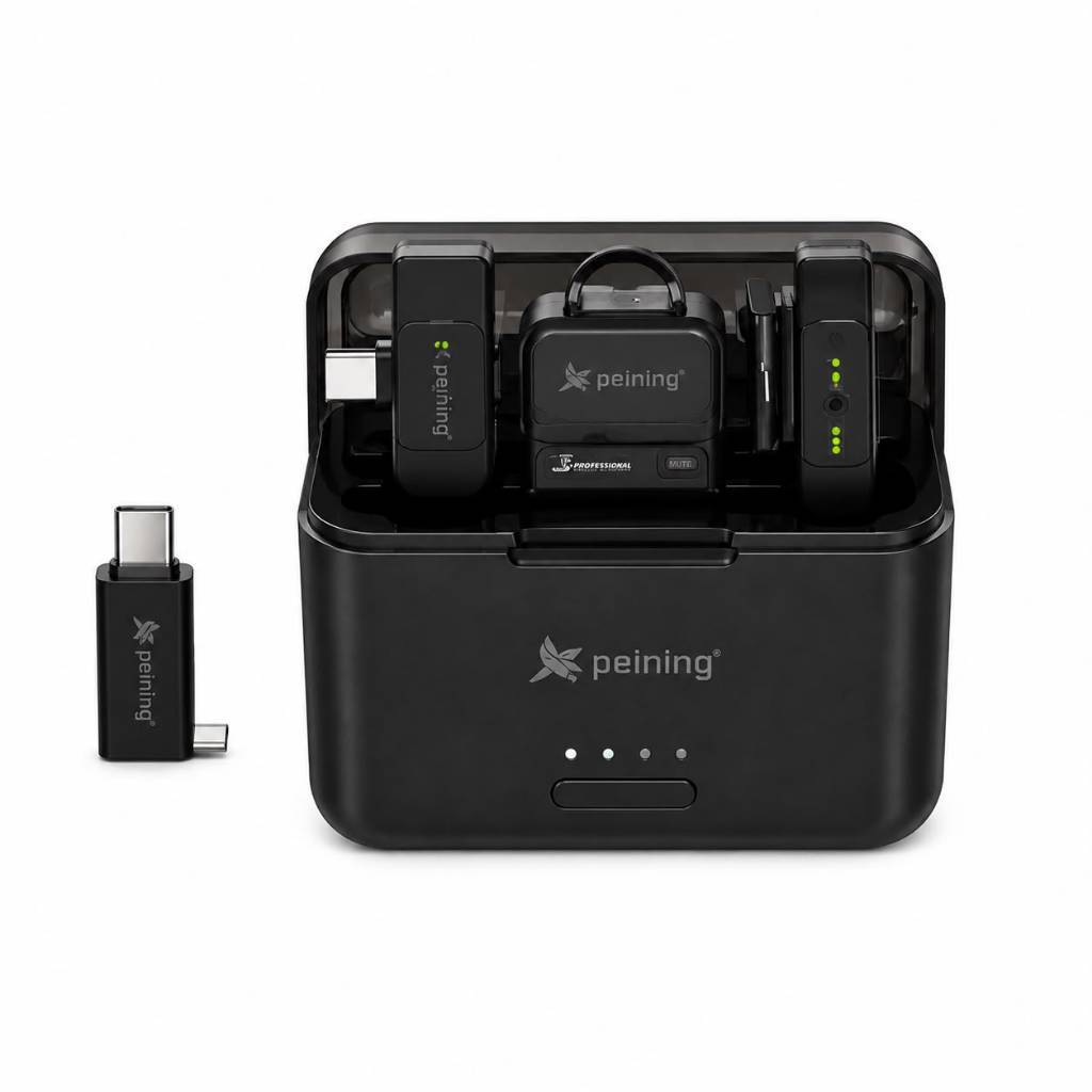 Microfone De Lapela Sem Fio Magnético Com Redução De Ruído E Carregamento Para Celular