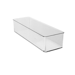 Caixa Organizadora My Box 45cm Poliestireno Lyor Incolor para Maquiagem Acessórios Escritório Banheiro Gavetas e Armário