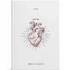 Bíblia Sagrada Slim | NVI | Capa Dura | Coração Redimida Branca