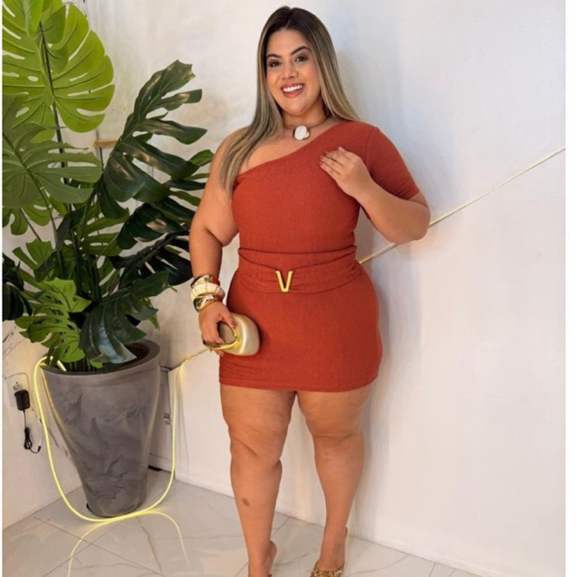 CONJUNTO 2 PEÇAS cropped + short saía PLUSSIZE