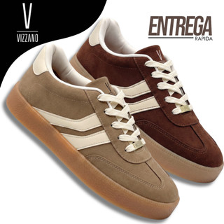 Tênis Retrô Feminino Vizzano Camurça Plataforma Solado Goma Casual Confortável Original