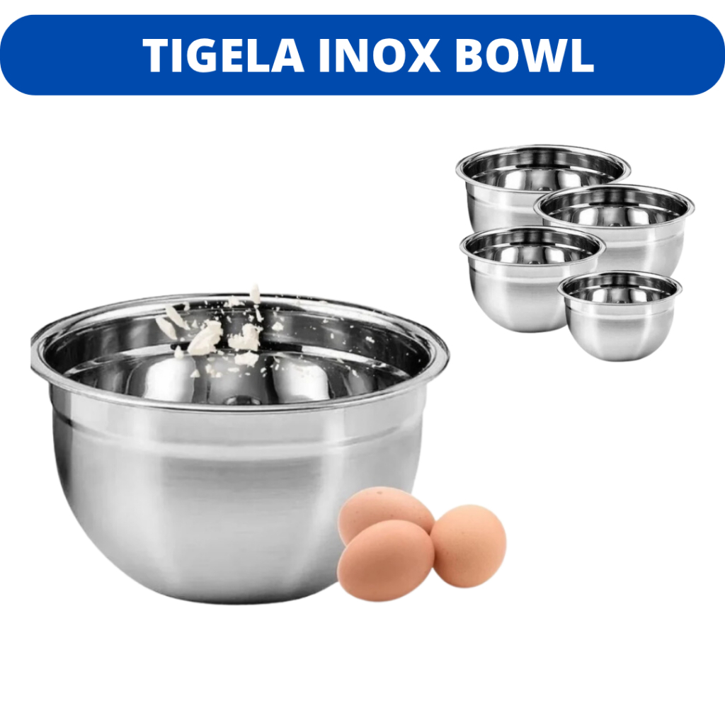 Tigela Inox Bowl Multiuso Profissional Fundo Cozinha Completa Gourmet