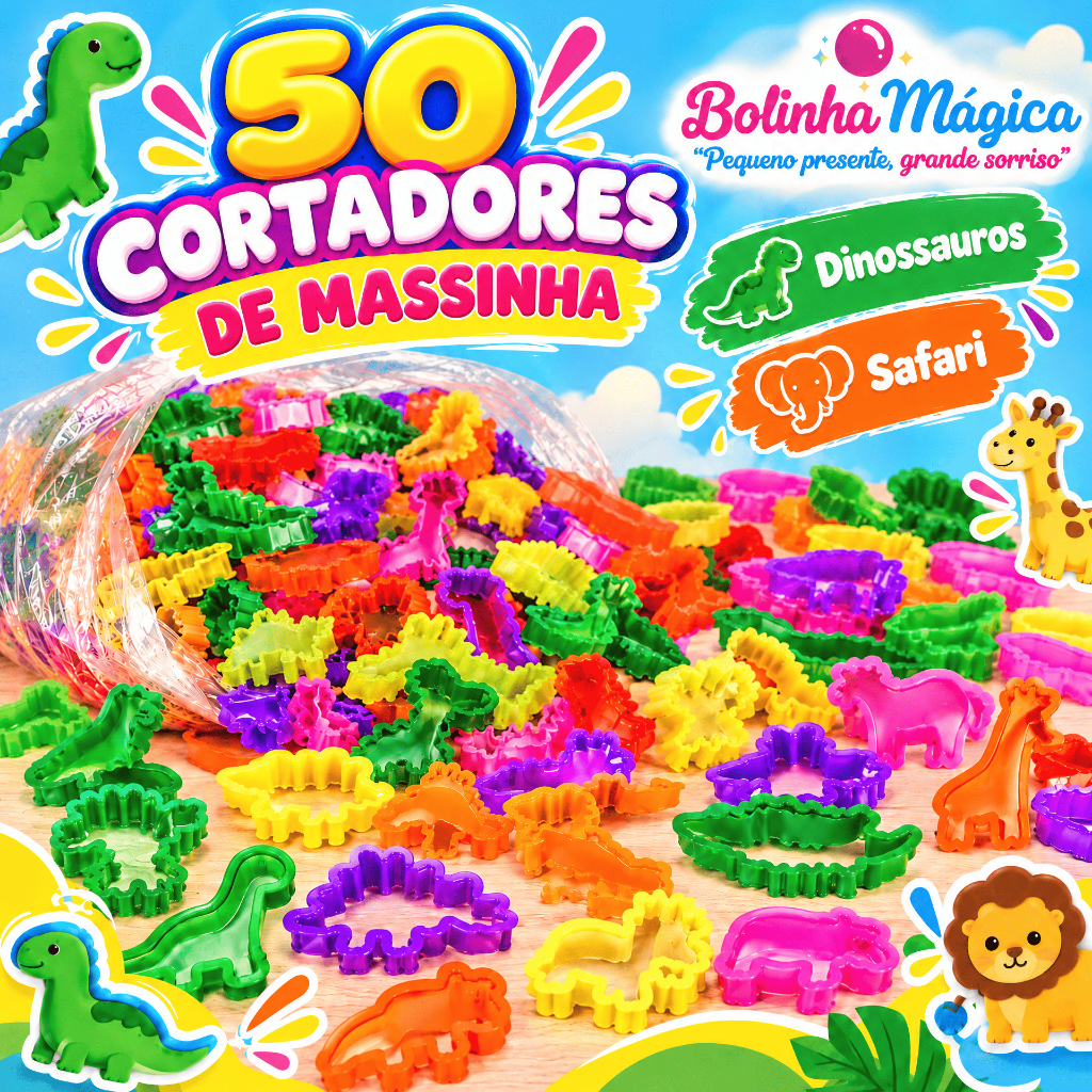 50 Cortador Forminha De Massinha Modelar Molde Brinde Para Lembrancinha Aniversario Prenda