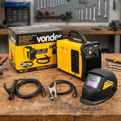 Máquina de Solda Inversora 120A Bivolt IM 125 com Máscara de Solda Vonder