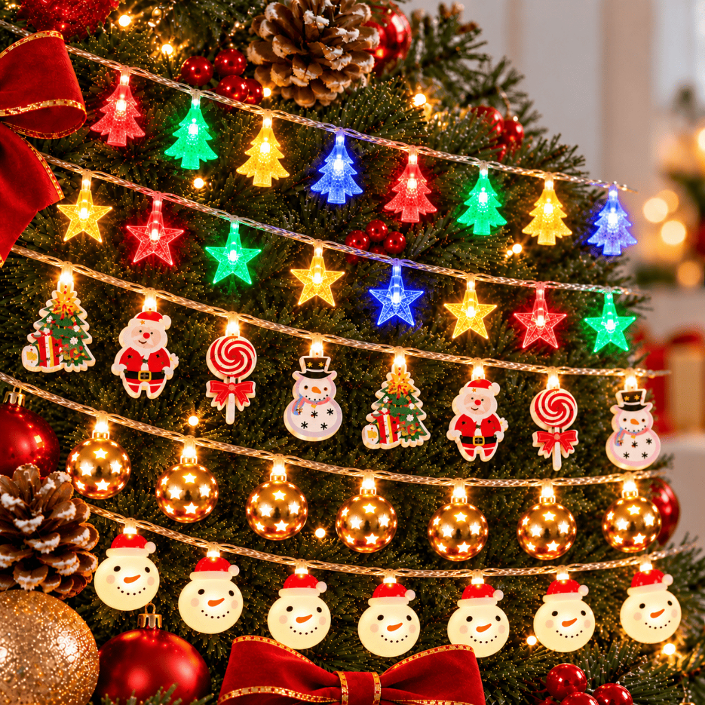 Cordões Decorativo de Natal Decoração Cordão Dourado Para Arvore de Natal 2 metros Enfeites Natalinos Bolas Natalinas