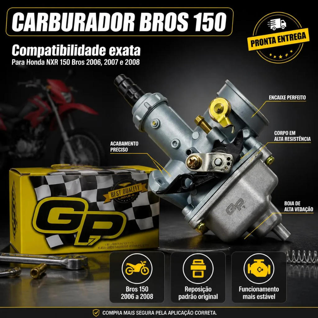 Carburador Honda Nxr Bros 150 2006 2007 2008 Original Gp7 Moto — imagem 2 de 2