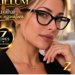 Óculos Feminino Gatinho 3D TR90 Premium Para Grau