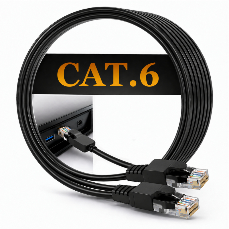 Cabo De Rede Cat6 Blindado 2 Metros Ethernet Rj45 Gigabit Anti-lag Para Pc Gamer Console E Home Office Cobre Puro