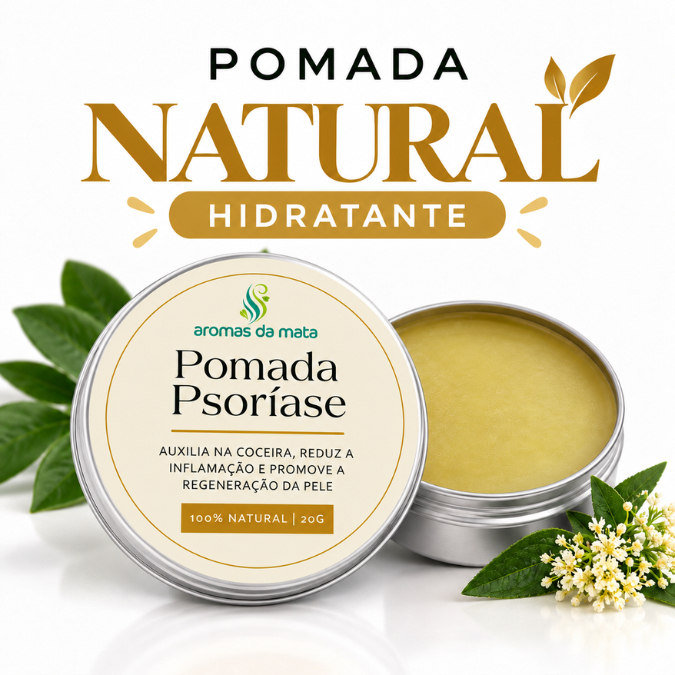 Pomada Para Psoríase Hidratação Antibacteriano 100% Natural e Vegano