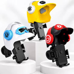 SUPORTE DE CELULAR COM MINI CAPACETE MOTO/BICICLETA