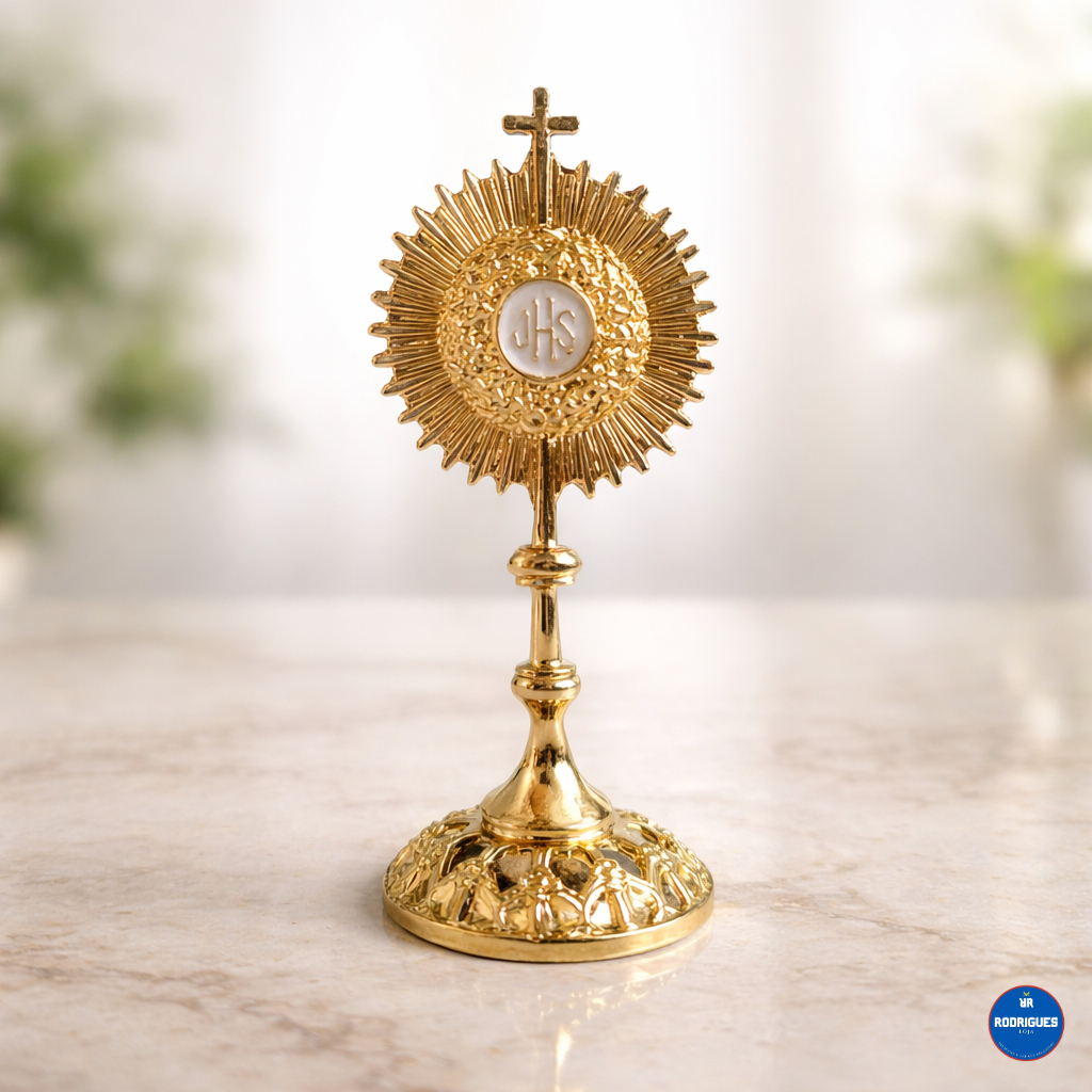 Kit 10 Santíssimo Sacramento Ostensório 6 cm Metal Dourado Lindo em Oferta na Shopee