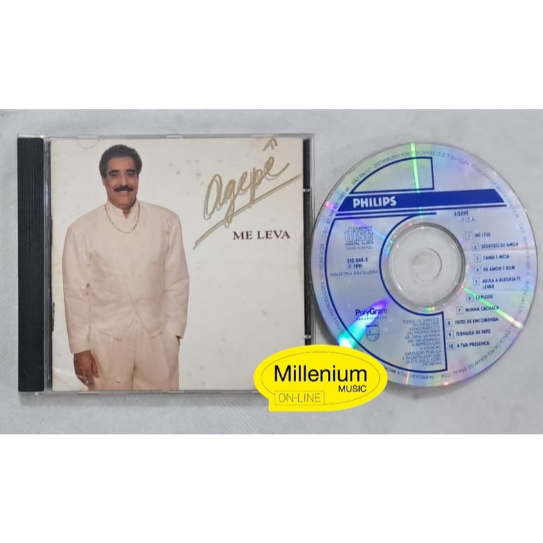 CD Agepê  Me Leva 1991 Original Gravadora Colecionador Ótimo Estado