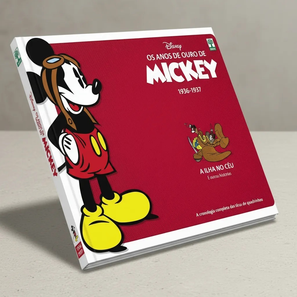 HQ Os Anos de Ouro de Mickey: A Ilha no Céu 1936 - 1937 Walt Disney Edição de Colecionador Capa Dura