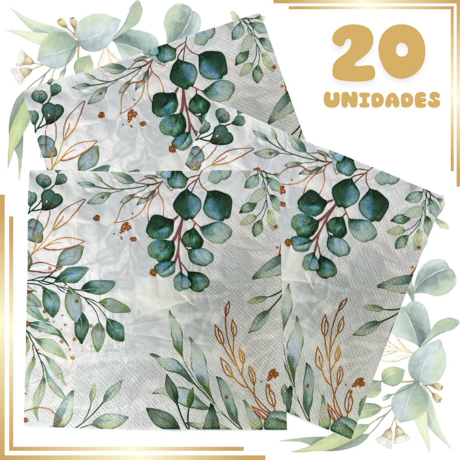 Guardanapo De Papel Folha Dupla 20 Un Folhagens Decoupage